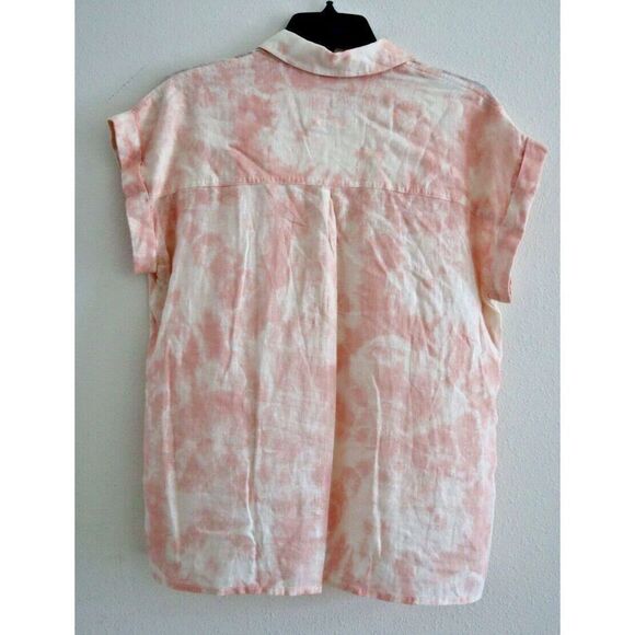 Rails 200-401-1965 Women's Sz S Peach Pink Tie Dye Whitney Button-Up Shirt - Picture 2 of 7
